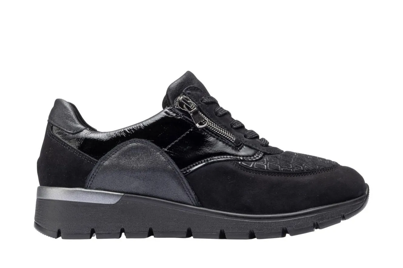 Waldlaufer 626K02 Ramona Womens Wide Fit Lace Up Trainer