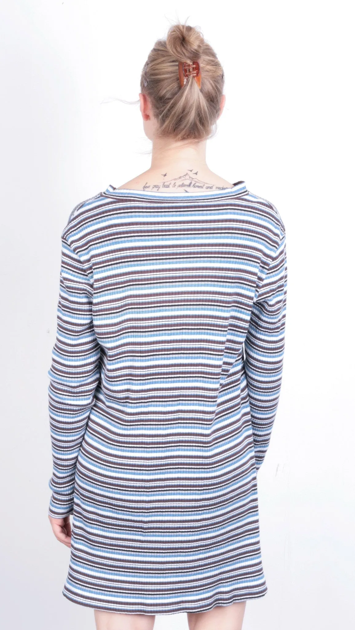 Warner Bros. Women's M Dress Cotton Tweety Striped V Neck