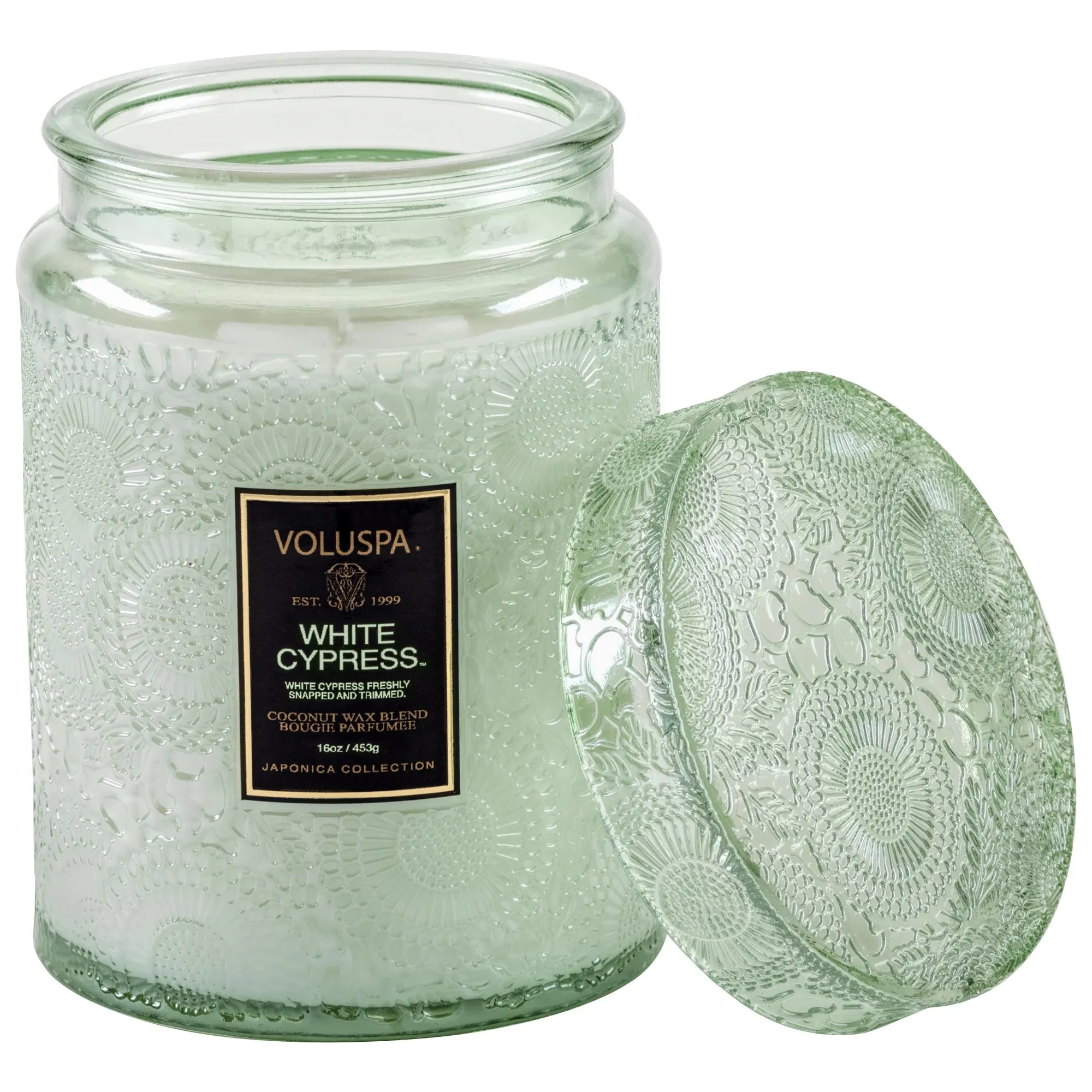 WHITE CYPRESS LARGE JAR CANDLE