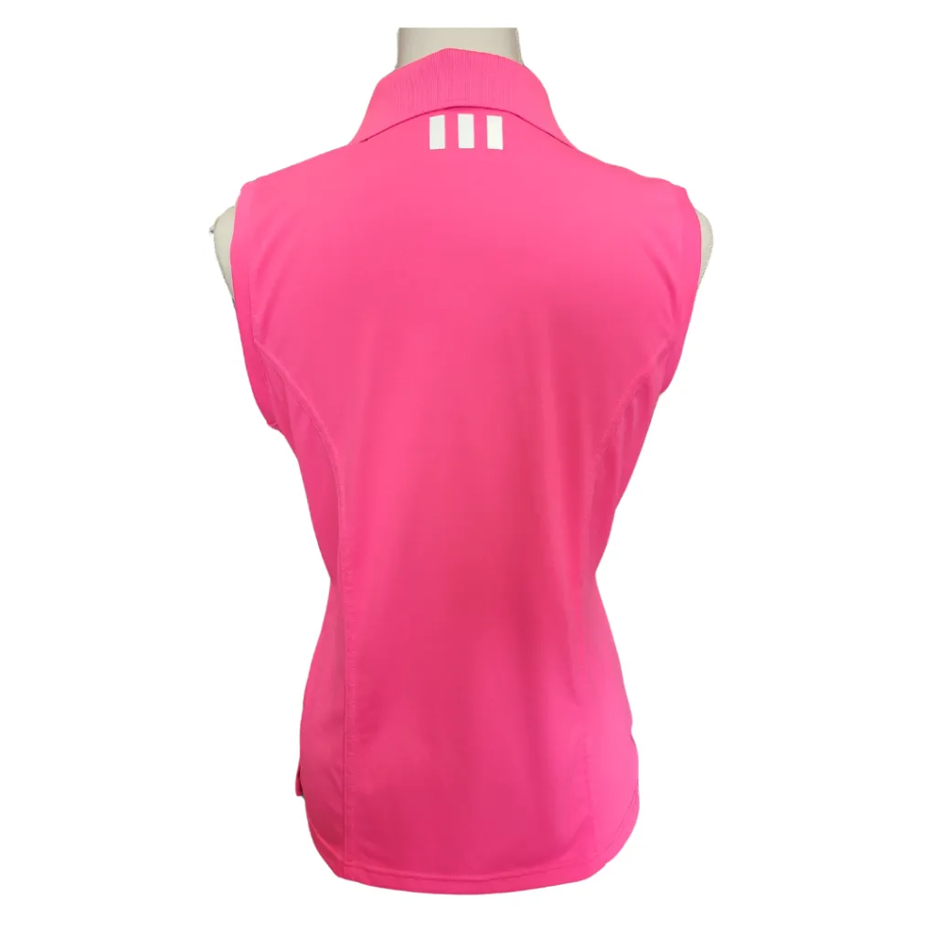 Women's Adidas puremotion Bright Pink Sleeveless Golf Polo Size M