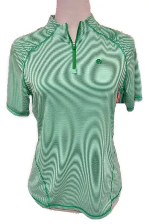 Women's G/Fore Green Mini Striped Golf Top Size M MSP$130