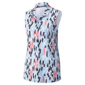 Women's Puma Cloudspun Three Brush Sleeveless Golf Top - Blue Size M