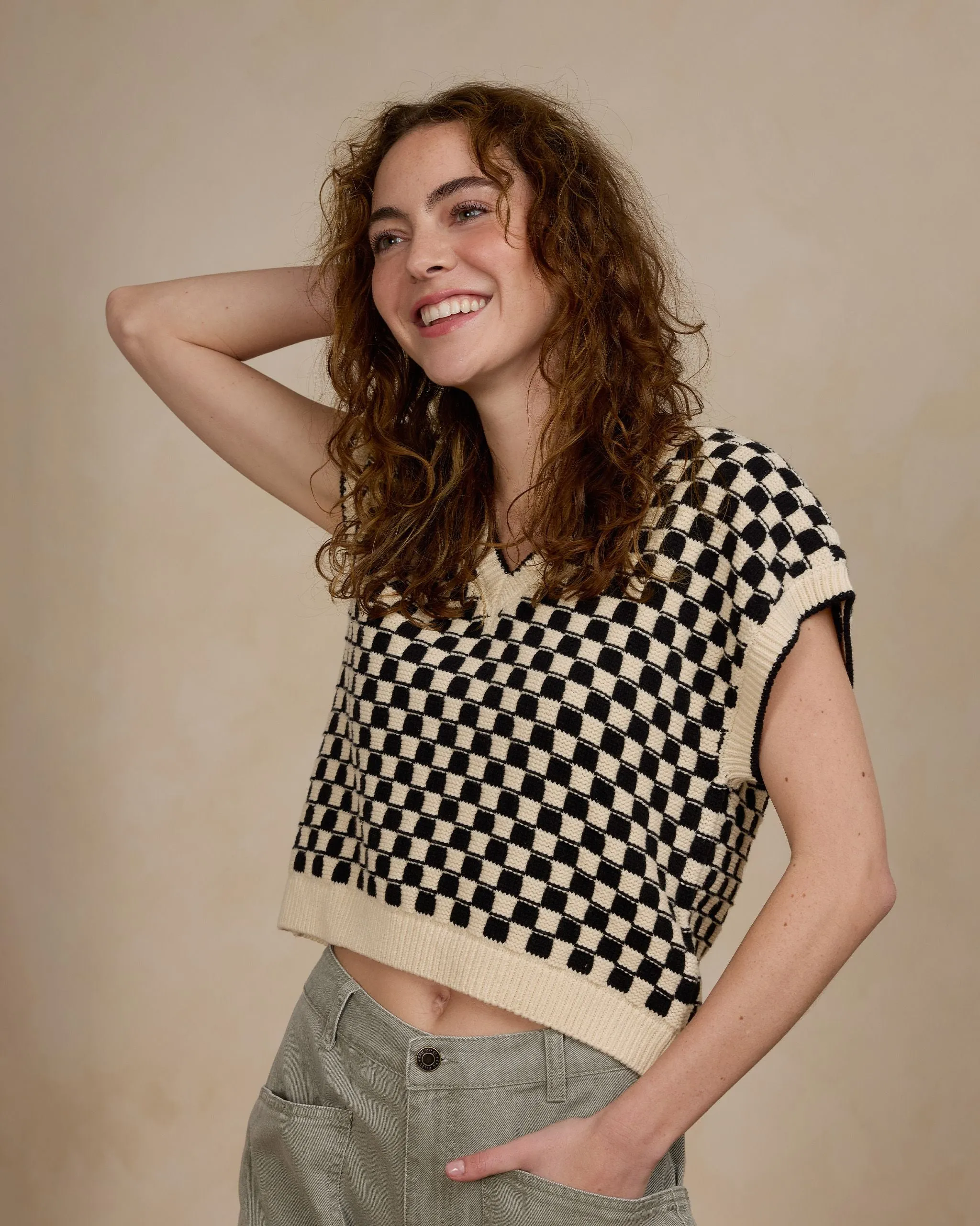 Women's Sweater Vest | Check