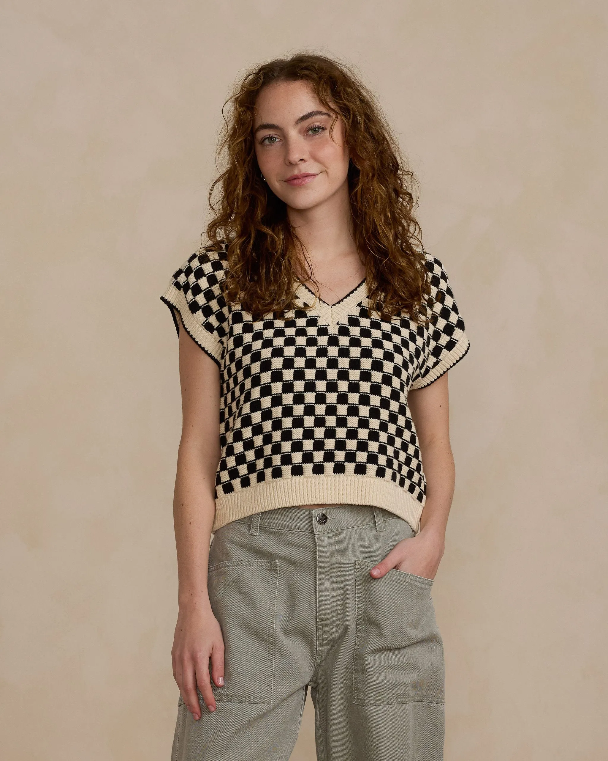 Women's Sweater Vest | Check