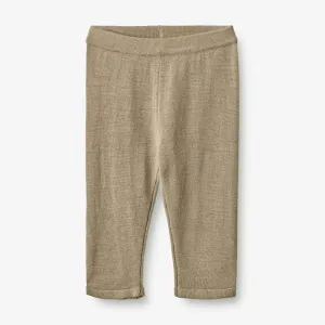 Wool Knit Trousers Neel | Baby - beige stone Wheat