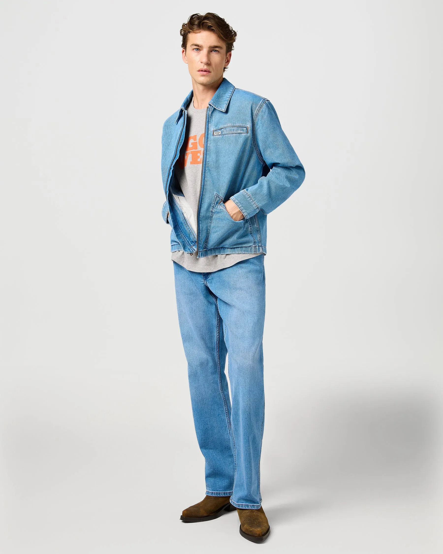 Wrangler Horizon Bootcut Mens Jeans - Bohemian Blue